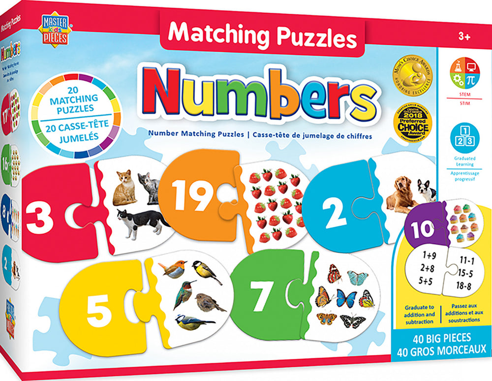Masterpieces Puzzle Educational Matching Puzzle Numbers