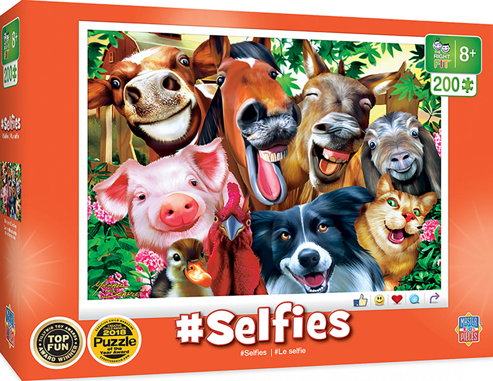 Masterpieces Puzzle Selfies Barnyard Besties Puzzle 200 pieces