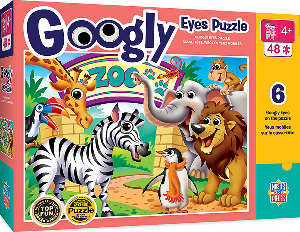 Masterpieces Puzzle Googly Eyes Zoo Animals Puzzle 48 pieces