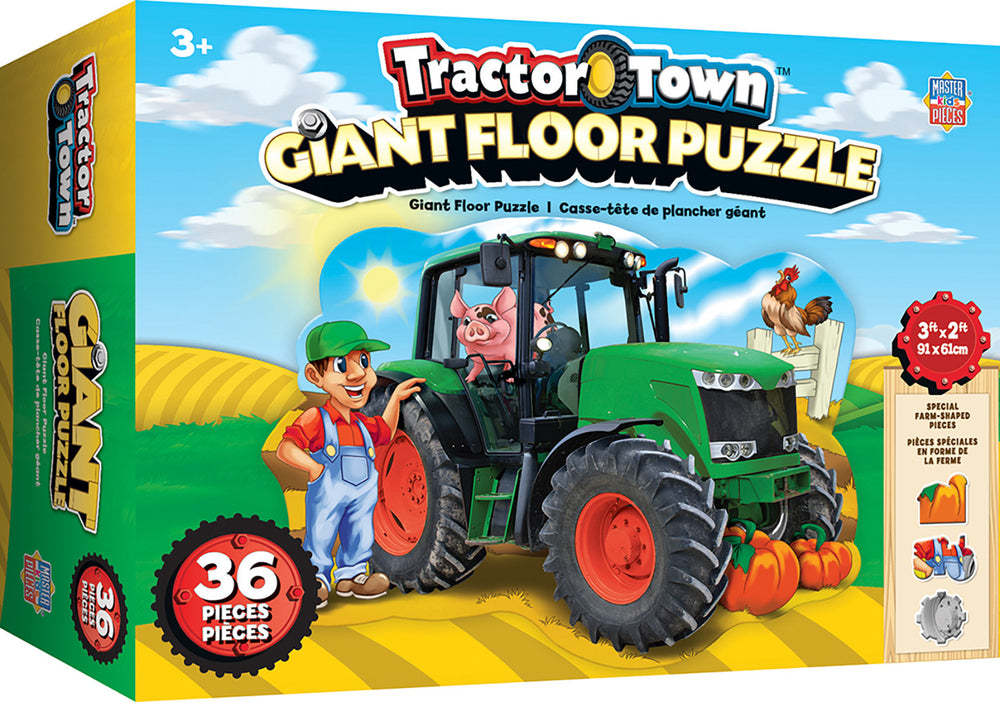 Masterpieces Puzzle Floor Tractor Town Puzzle 36 pieces