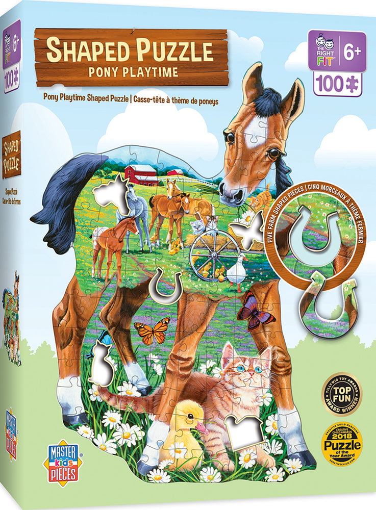 Masterpieces Puzzle Shaped Pony Playtime Puzzle 100 pieces