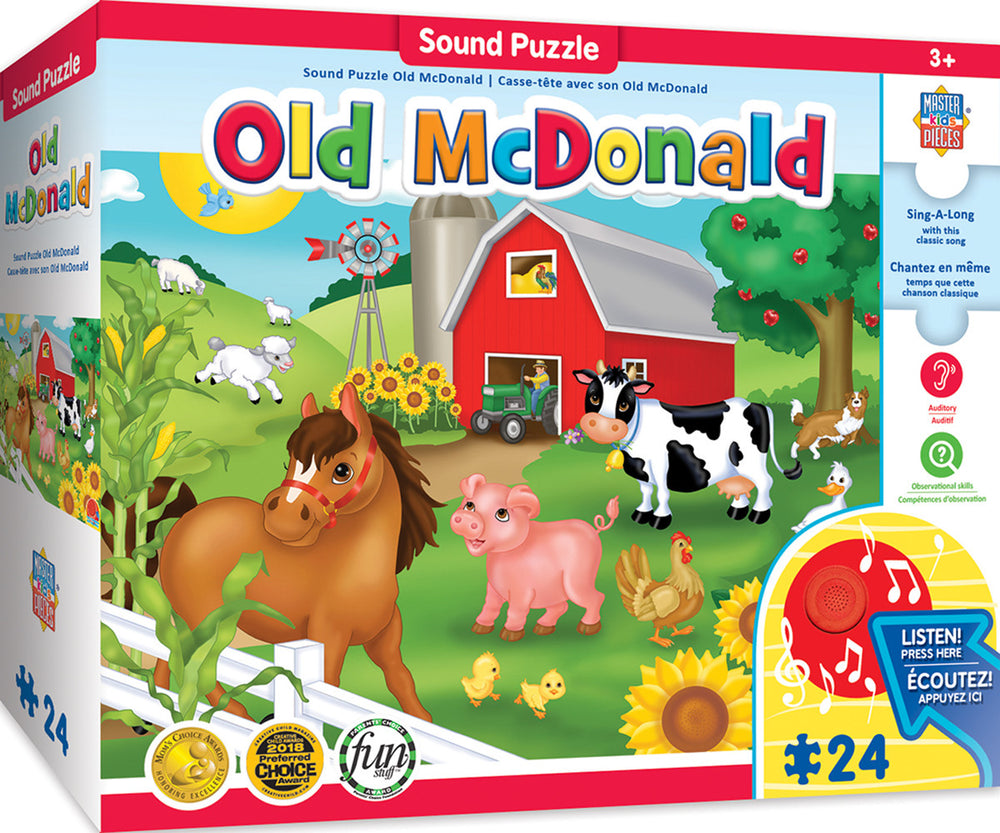 Masterpieces Puzzle Educational Sing-a-Long Old McDonald Puzzle 24 pieces