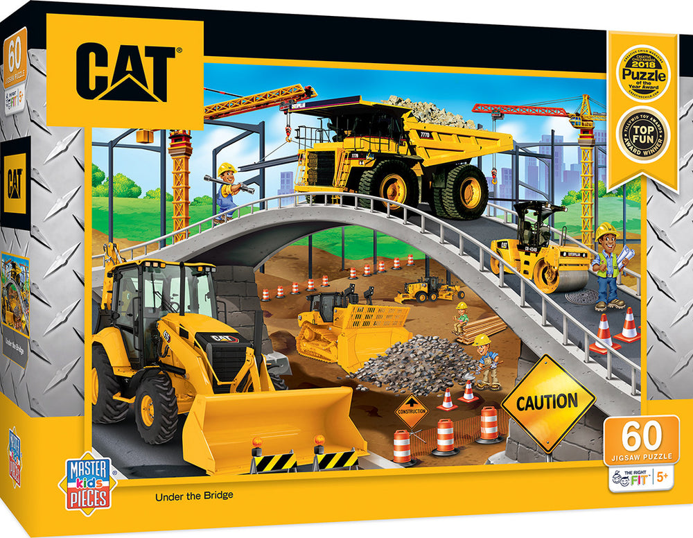 Masterpieces Puzzle CAT Caterpillar Under the Bridge Puzzle 60 pieces