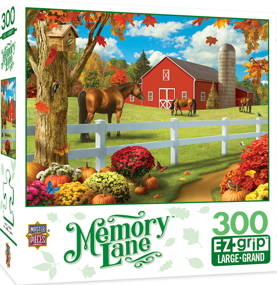 Masterpieces Puzzle Memory Lane Rolling Pastures EZ Grip Puzzle 300 pieces