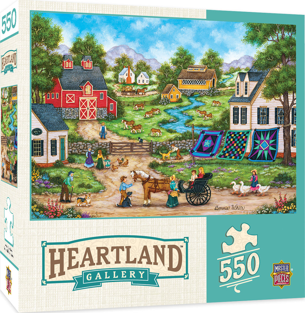 Masterpieces Puzzle Heartland Collection Roadside Gossip Puzzle 550 pieces