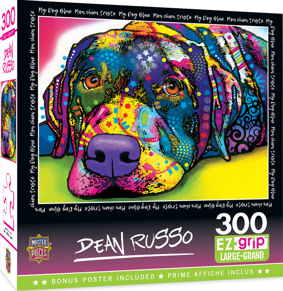 Masterpieces Puzzle Dean Russo My Dog Blue Ez Grip Puzzle 300 pieces
