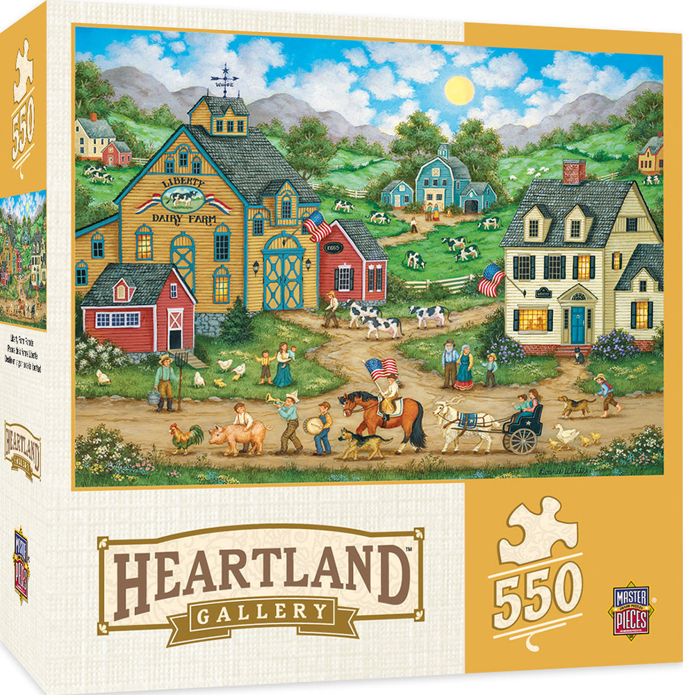Masterpieces Puzzle Heartland Collection Liberty Farm Parade Puzzle 550 pieces