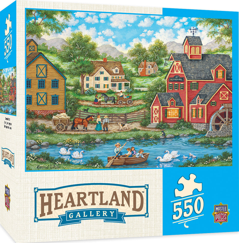 Masterpieces Puzzle Heartland Collection Swan Pond Puzzle 550 pieces