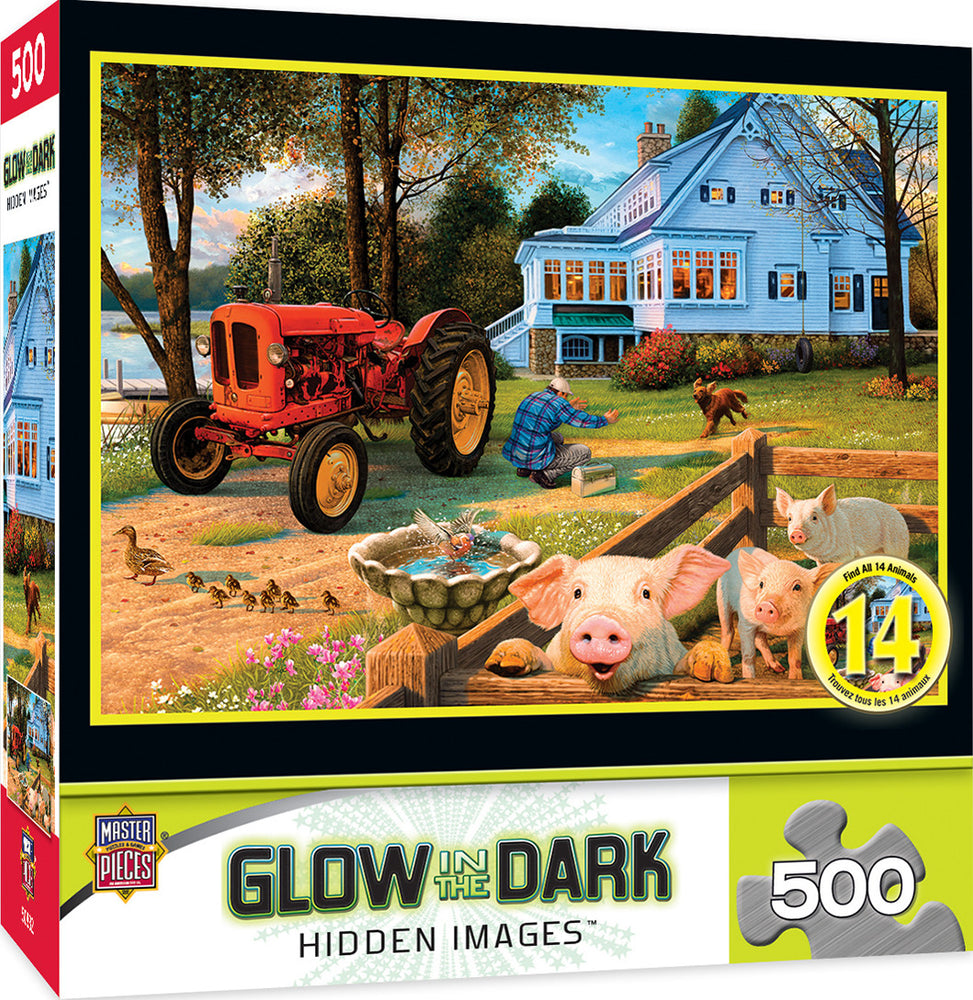 Masterpieces Puzzle Hidden Image Glow Welcome Home Puzzle 500 pieces