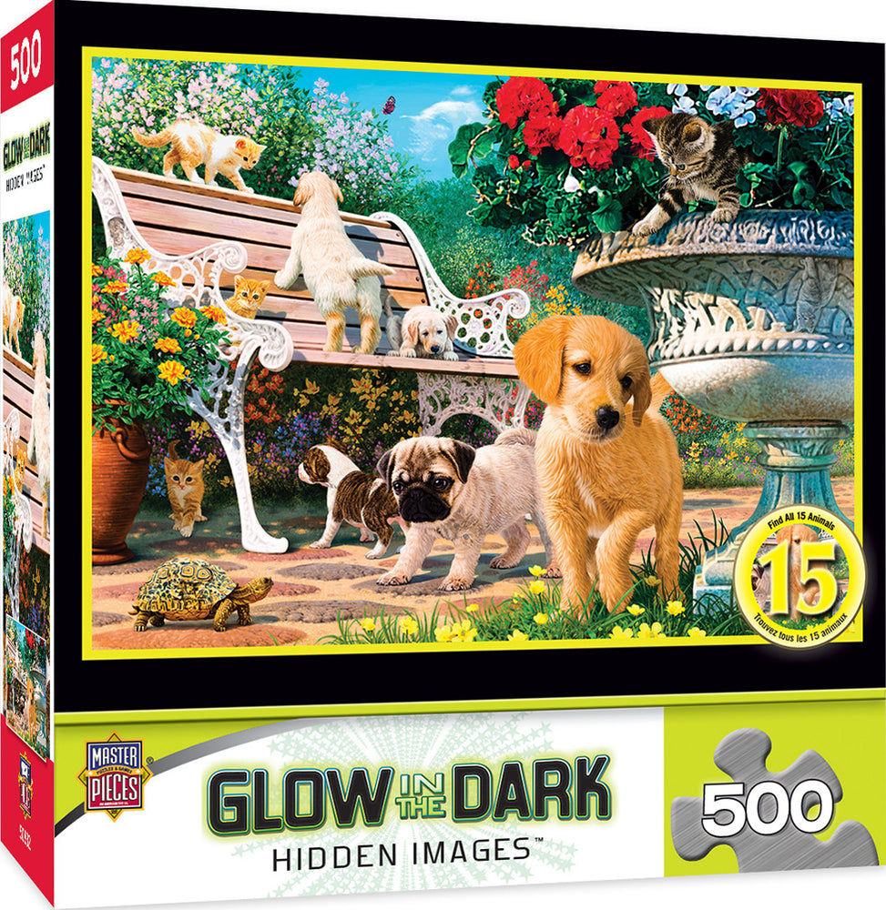 Masterpieces Puzzle Hidden Image Glow Afternoon at the Park Puzzle 500 pieces