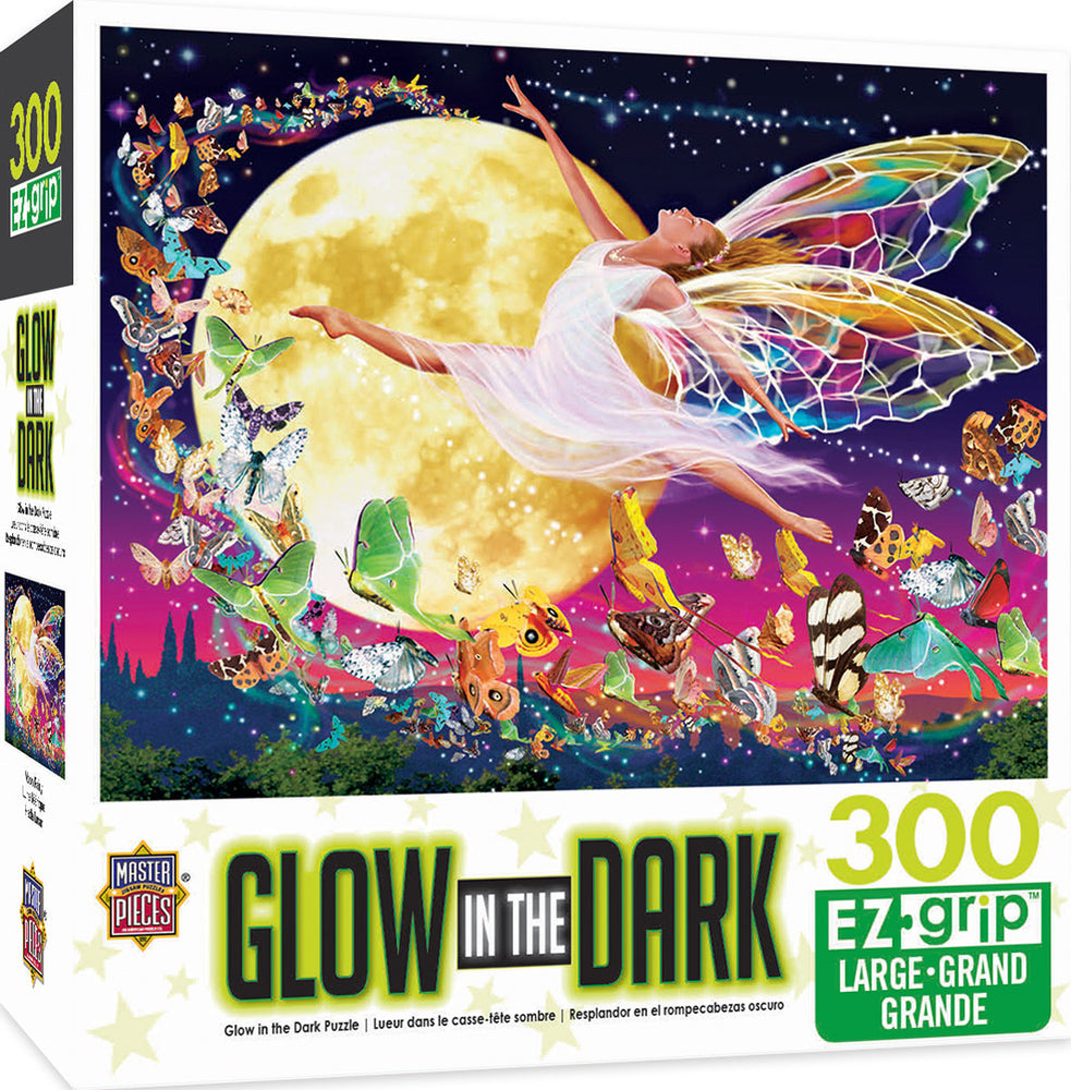 Masterpieces Puzzle Glow in the Dark Moon Fairy Ez Grip Puzzle 300 pieces