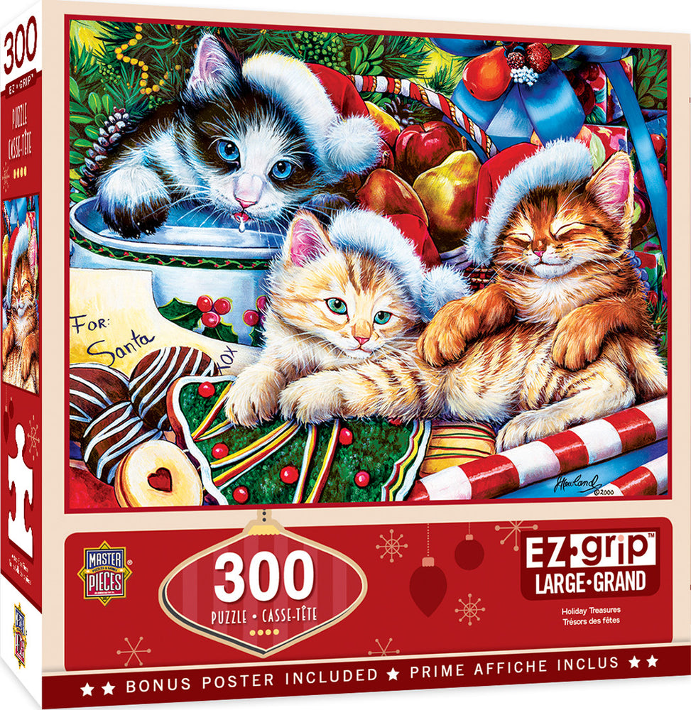 Masterpieces Puzzle Holiday Holiday Treasures Ez Grip Puzzle 300 pieces
