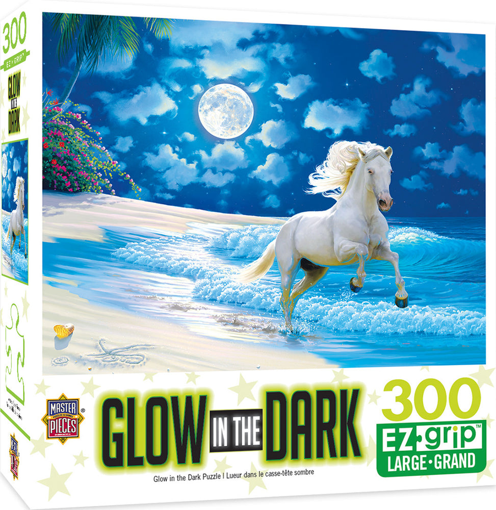 Masterpieces Puzzle Glow in the Dark Moonlit Dance Ez Grip Puzzle 300 pieces