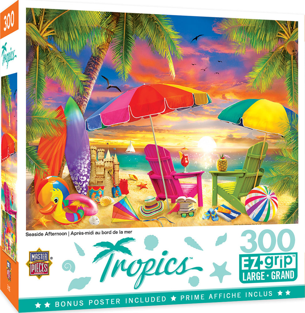 Masterpieces Puzzle EZ Grip Tropics Seaside Afternoon Puzzle 300 pieces