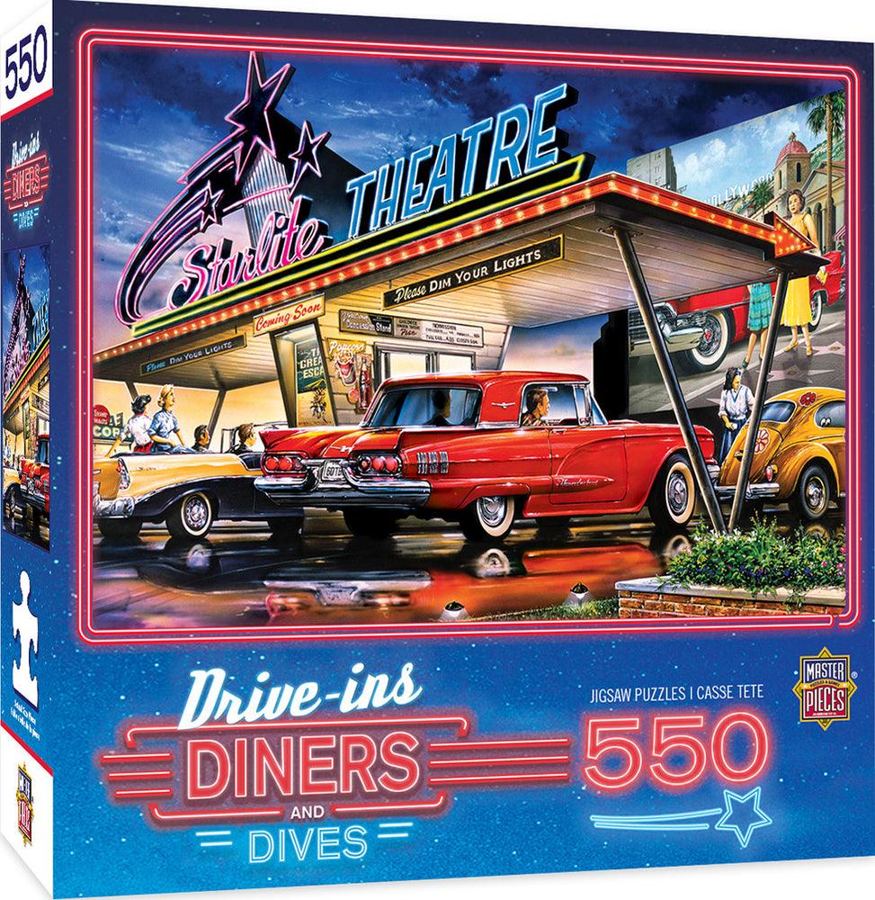 Masterpieces Puzzle Drive Ins, Diners & Dives Starlite Theatre Puzzle 550 pieces