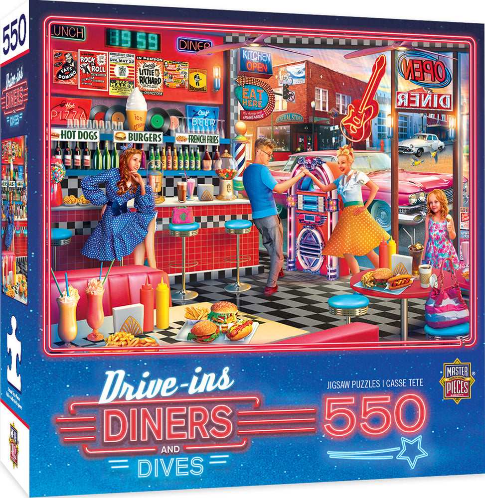 Masterpieces Puzzle Drive Ins, Diners & Dives Good Times Diner Puzzle 550 pieces