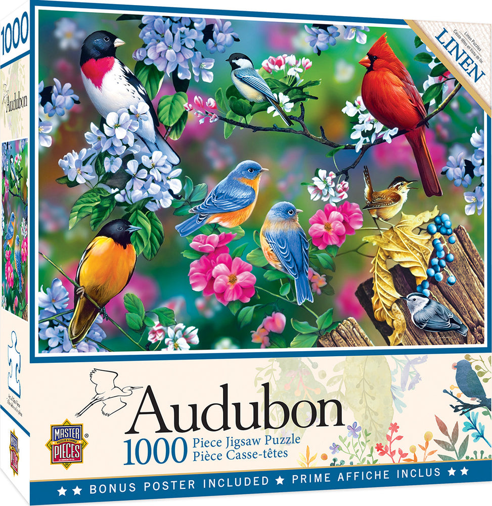 Masterpieces Puzzle Audubon Songbird Collage Puzzle 1000 pieces