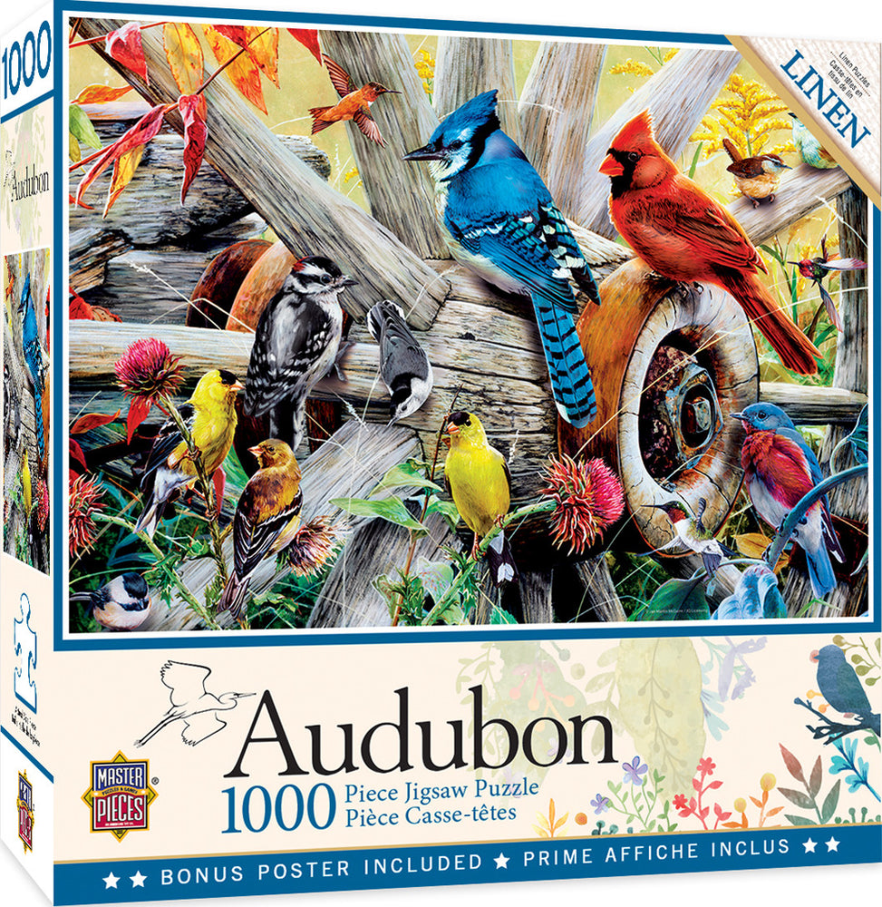 Masterpieces Puzzle Audubon Backyard Birds Puzzle 1000 pieces