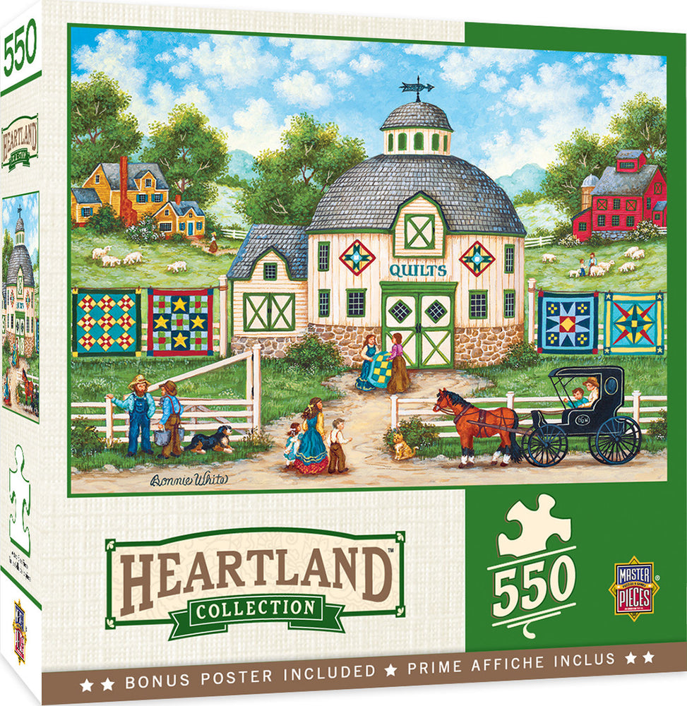 Masterpieces Puzzle Heartland Collection The Quilt Barn Puzzle 550 pieces