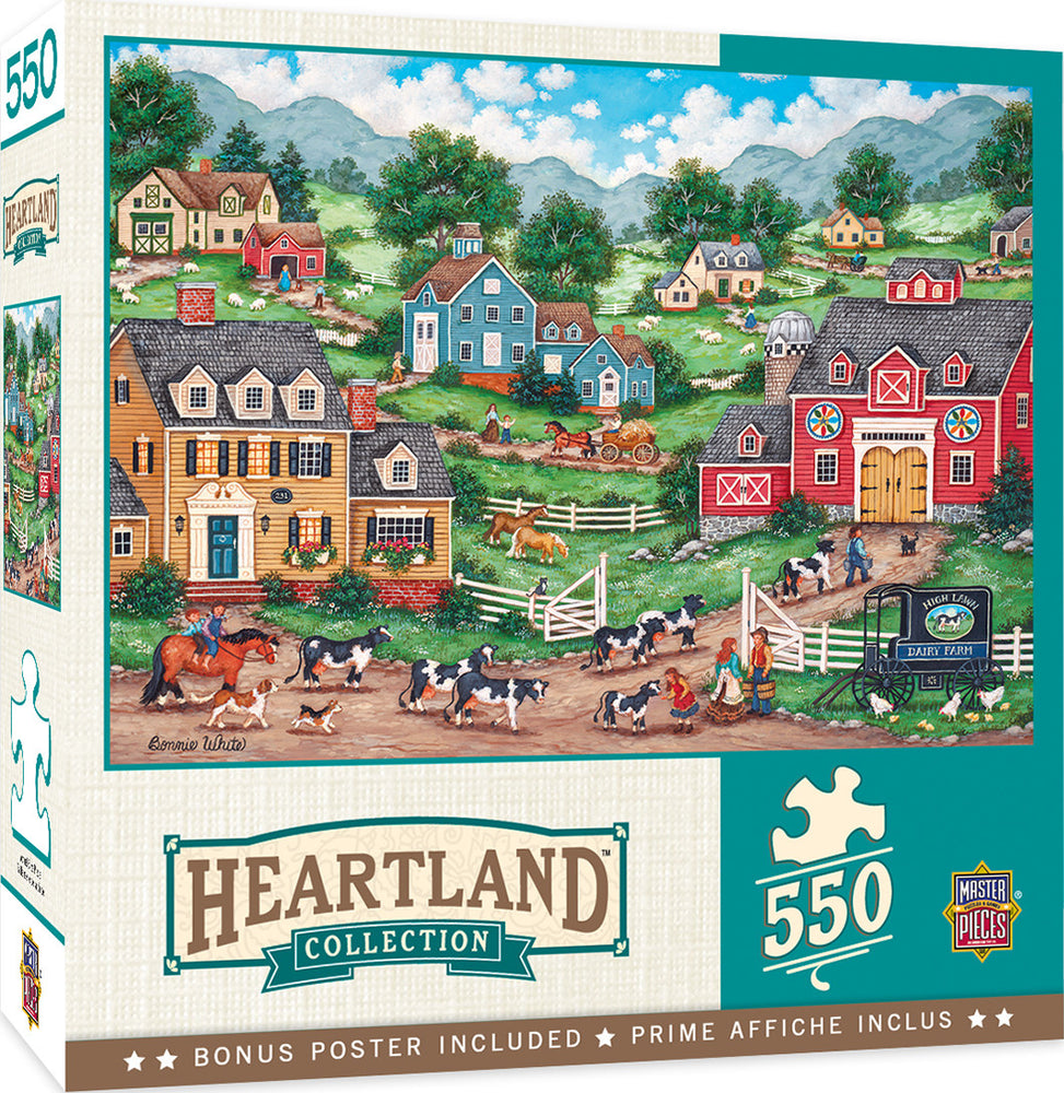 Masterpieces Puzzle Heartland Collection The Curious Calf Puzzle 550 pieces