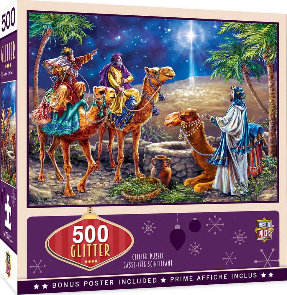 Masterpieces Puzzle Holiday Glitter Three Magi Puzzle 500 pieces