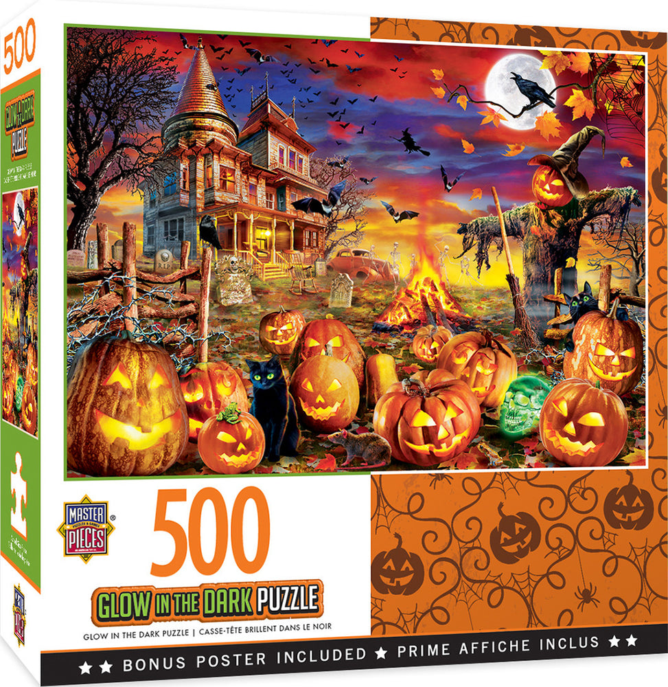 Masterpieces Puzzle Halloween Glow All Hallow's Eve Puzzle 500 pieces