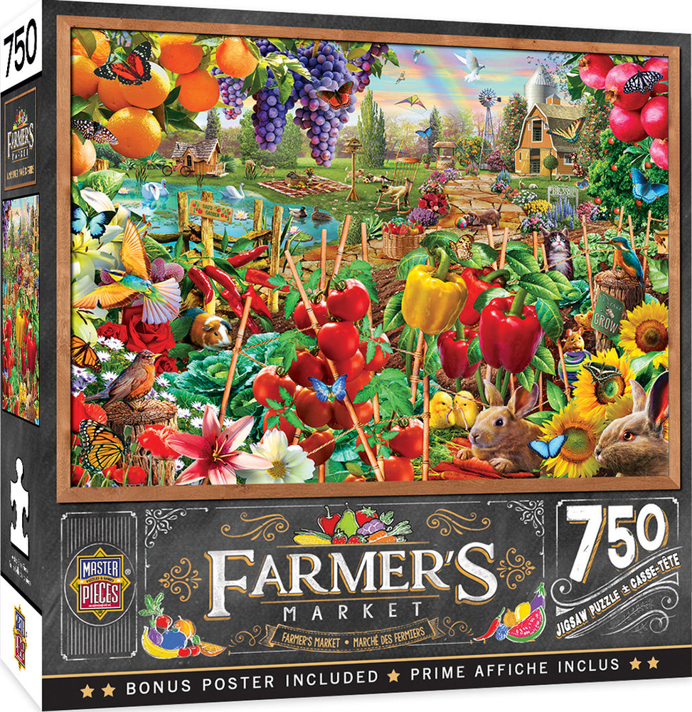 Masterpieces Puzzle Farmers Market A Plentiful Season Puzzle 750 pieces