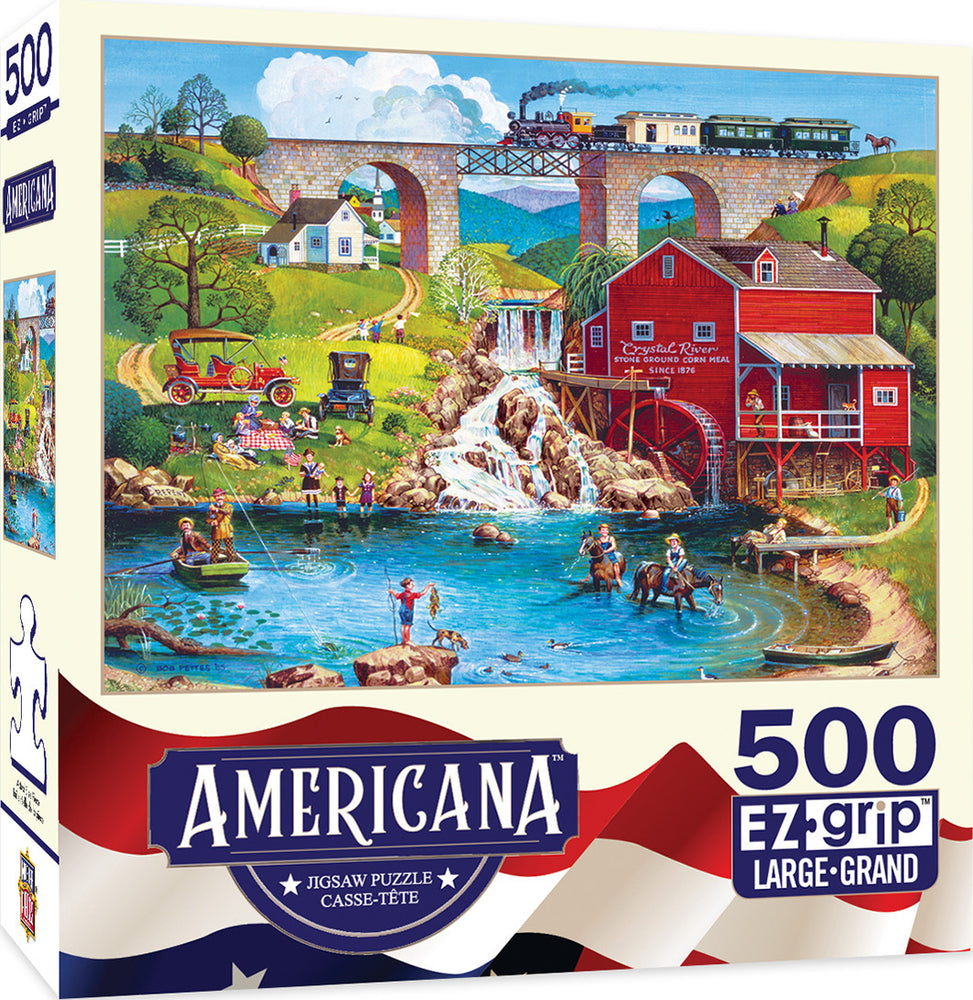 Masterpieces Puzzle Americana by Bob Pettis Labor Day 1909 Ez Grip Puzzle 500 pieces