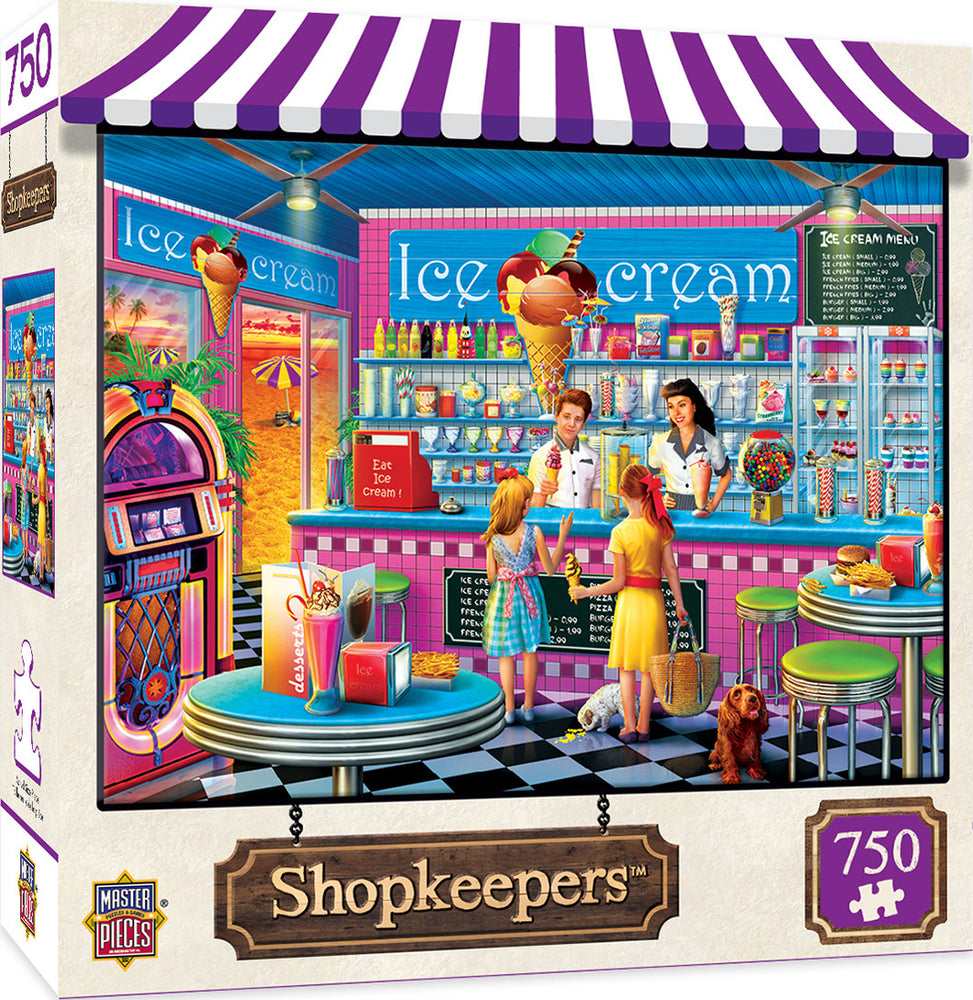 Masterpieces Puzzle Shopkeepers Anna's Ice Cream Parlor Puzzle 750 pieces