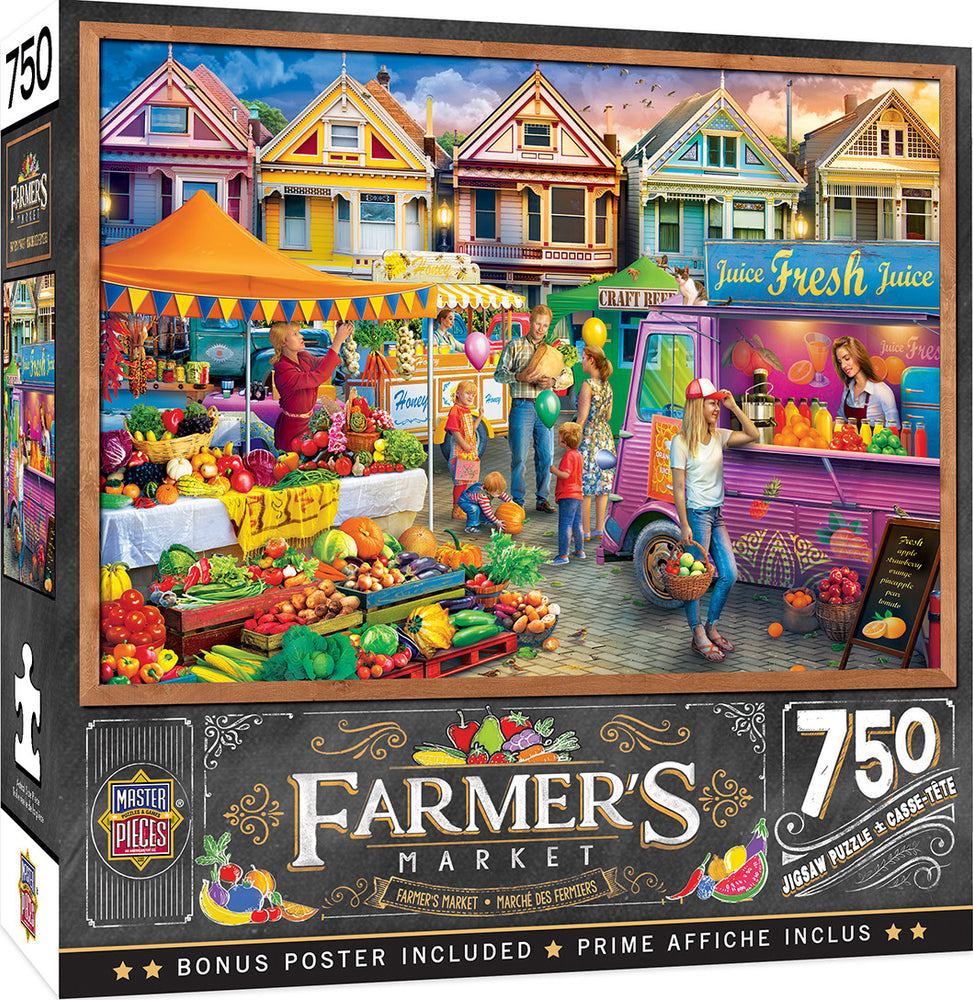 Masterpieces Puzzle Farmers Market Weekend Market Puzzle 750 pieces