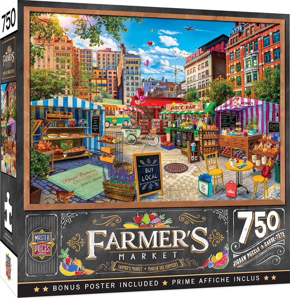 Masterpieces Puzzle Farmers Market Buy Local Honey Puzzle 750 pieces