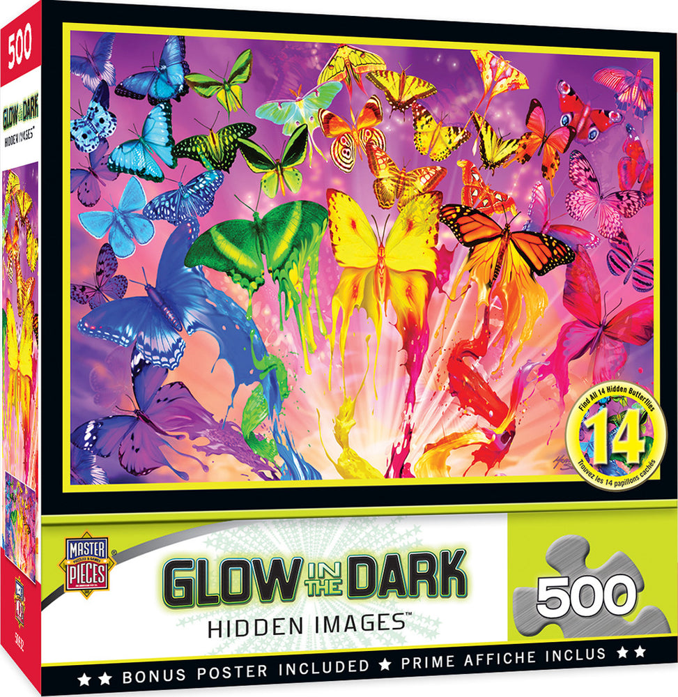 Masterpieces Puzzle Hidden Image Glow Metamorphosis Puzzle 500 pieces