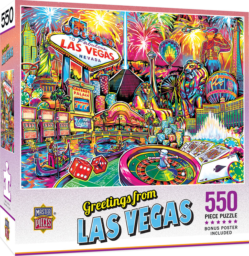 Masterpieces Puzzle Greetings from Las Vegas Puzzle 550 pieces