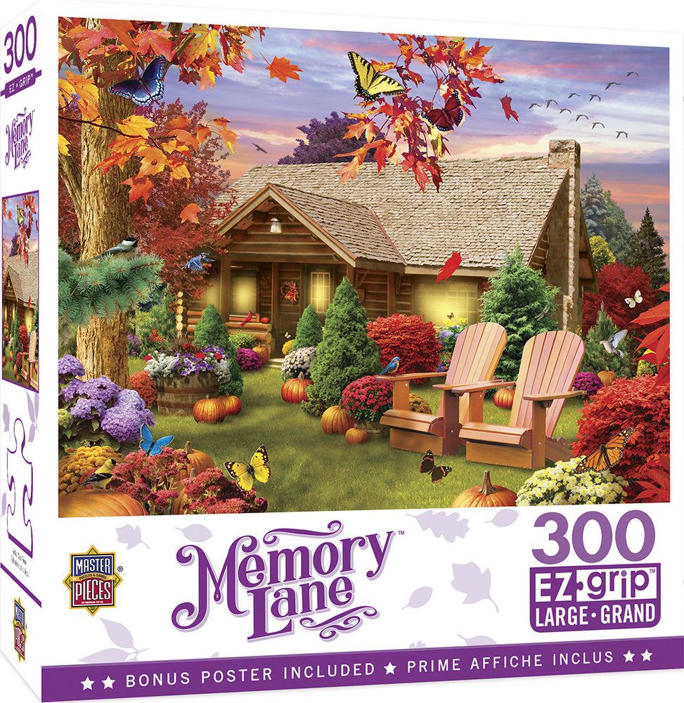 Masterpieces Puzzle Memory Lane Autumn Warmth Ez Grip Puzzle 300 pieces