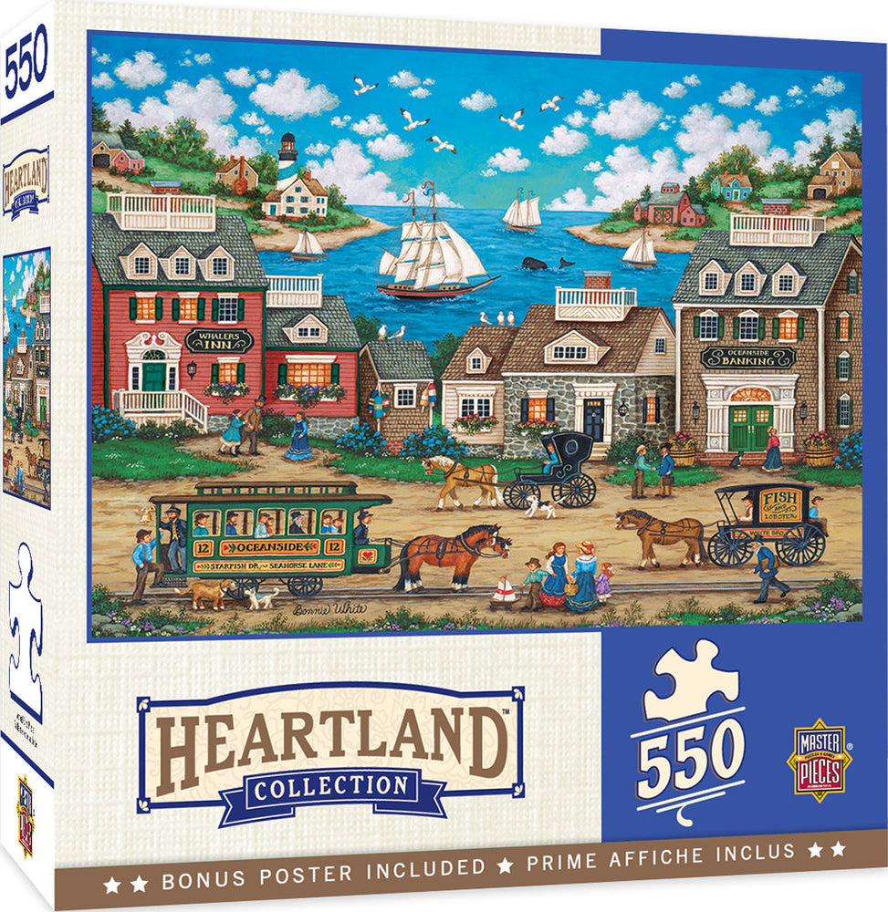 Masterpieces Puzzle Heartland Collection Oceanside Trolley Puzzle 550 pieces
