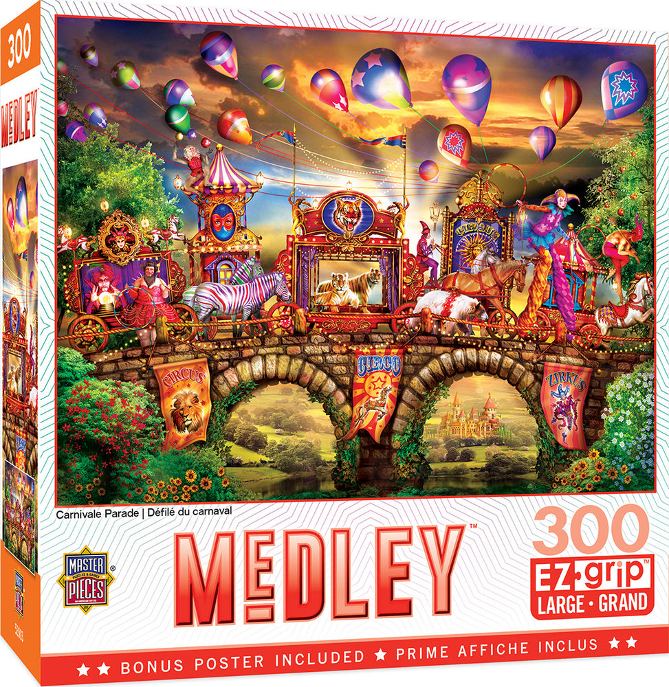 Masterpieces Puzzle EZ Grip Medley Carnivale Parade Puzzle 300 pieces