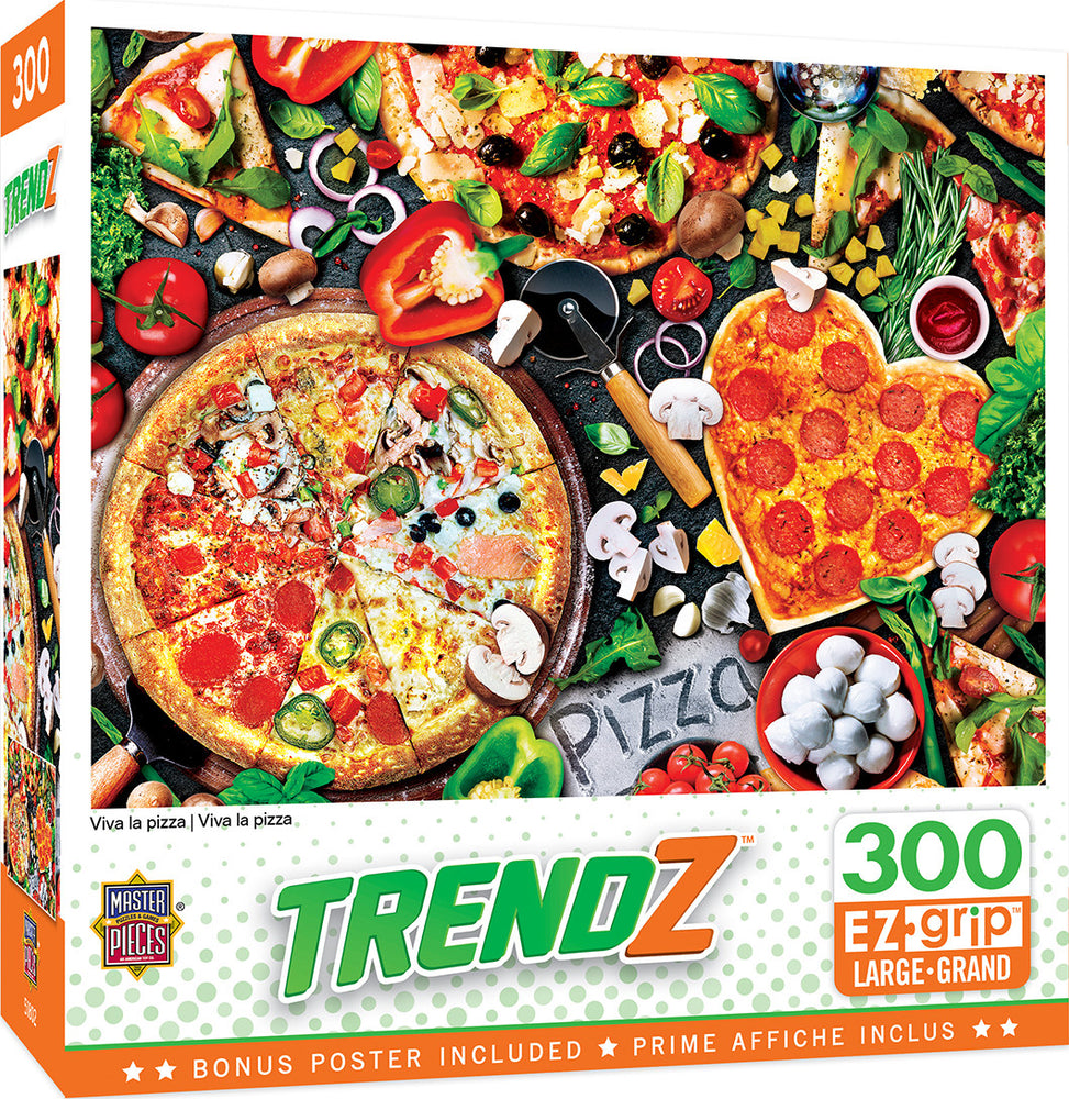 Masterpieces Puzzle EZ Grip Trendz Viva La Pizza Puzzle 300 pieces