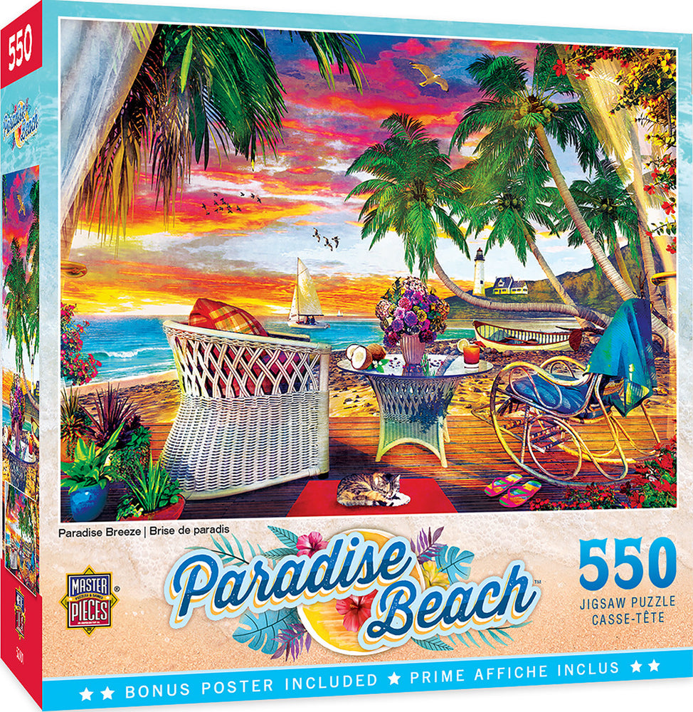 Masterpieces Puzzle Paradise Beach Paradise Breeze Puzzle 550 pieces
