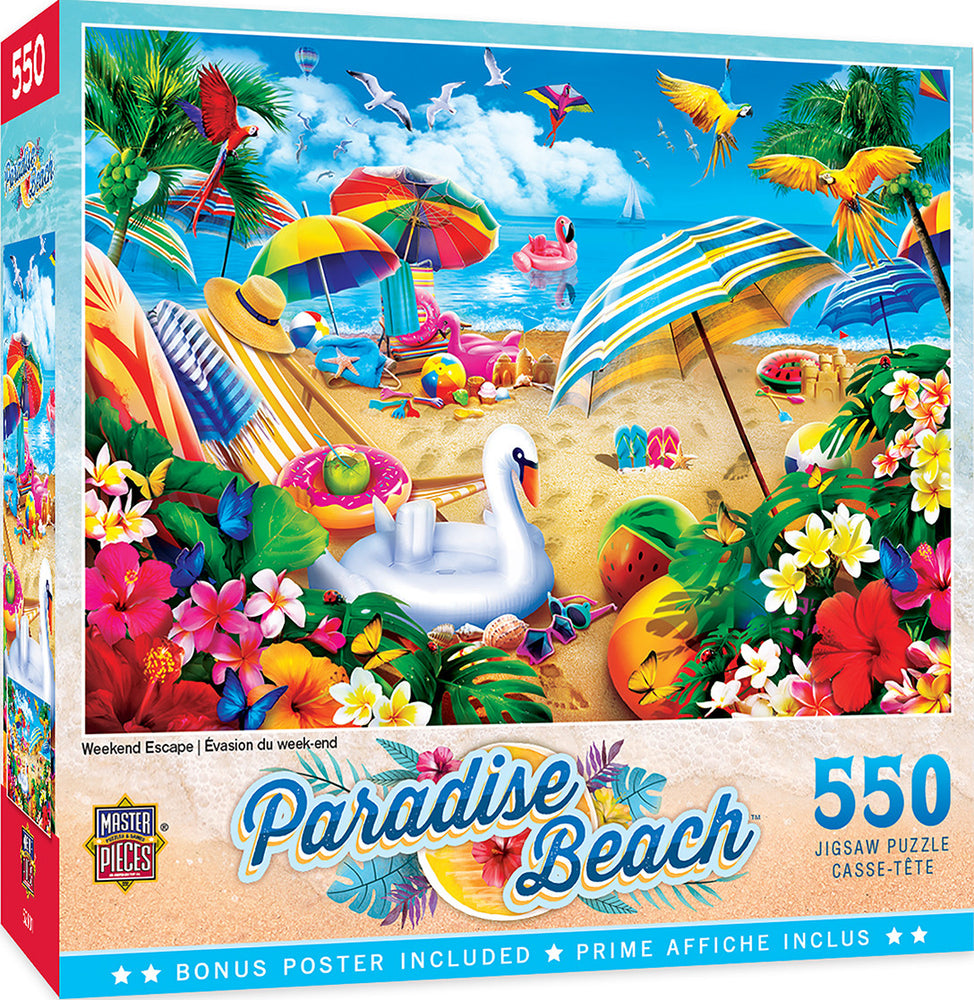 Masterpieces Puzzle Paradise Beach Weekend Escape Puzzle 550 pieces