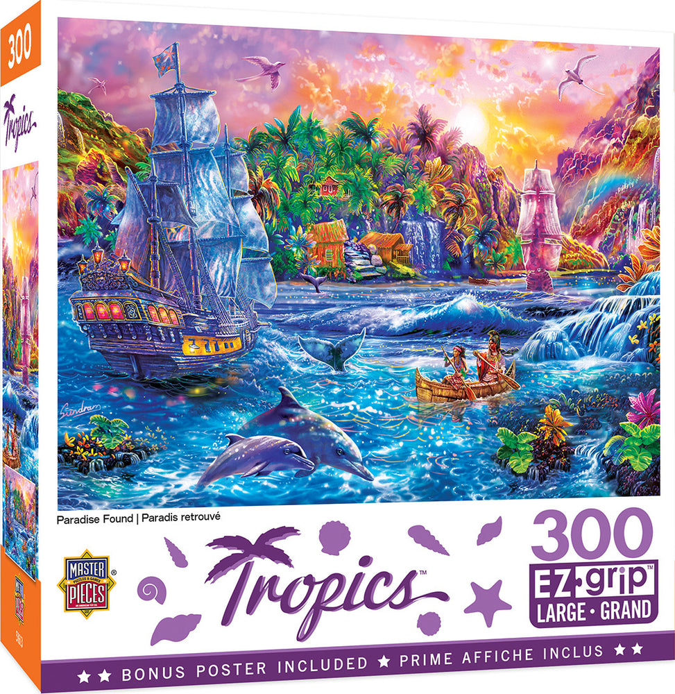 Masterpieces Puzzle EZ Grip Tropics Paradise Found Puzzle 300 pieces
