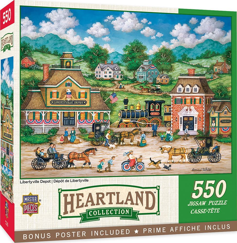 Masterpieces Puzzle Heartland Libertyville Depot Puzzle 550 pieces