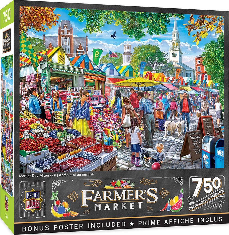 Masterpieces Puzzle Farmers Market Market Day Afternoon Puzzle 750 pieces