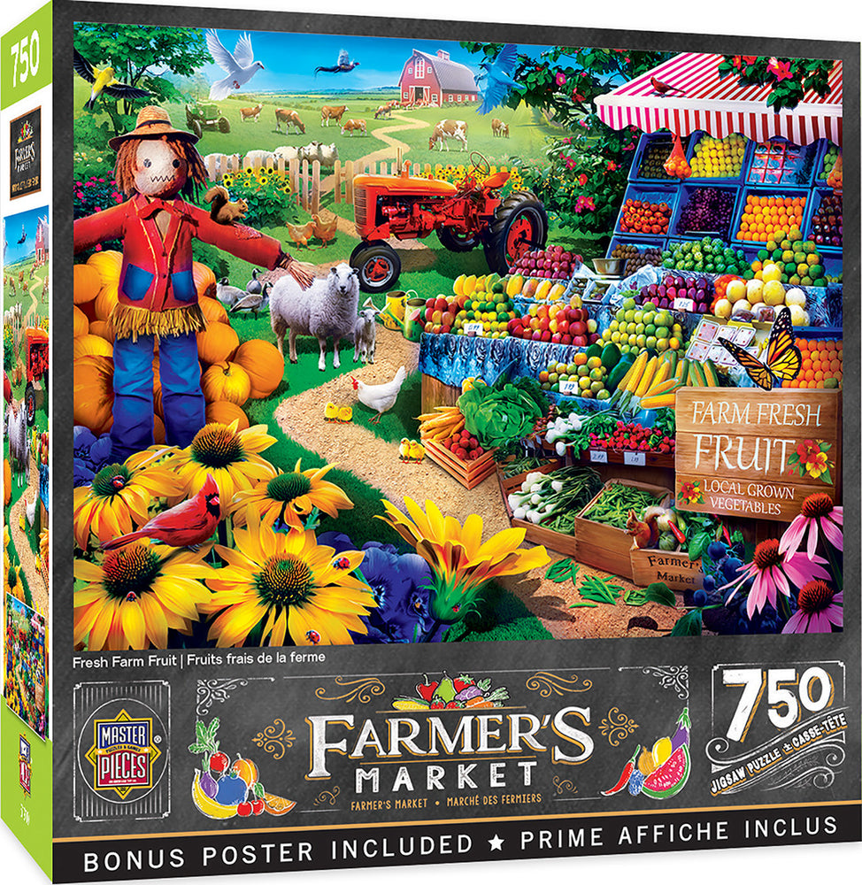 Masterpieces Puzzle Farmers Market Fresh Farm Fruit Puzzle 750 pieces