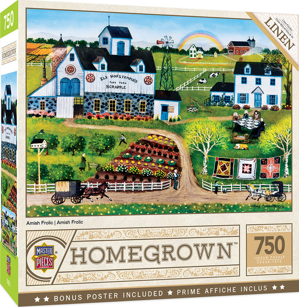 Masterpieces Puzzle Homegrown Amish Frolic Puzzle 750 pieces