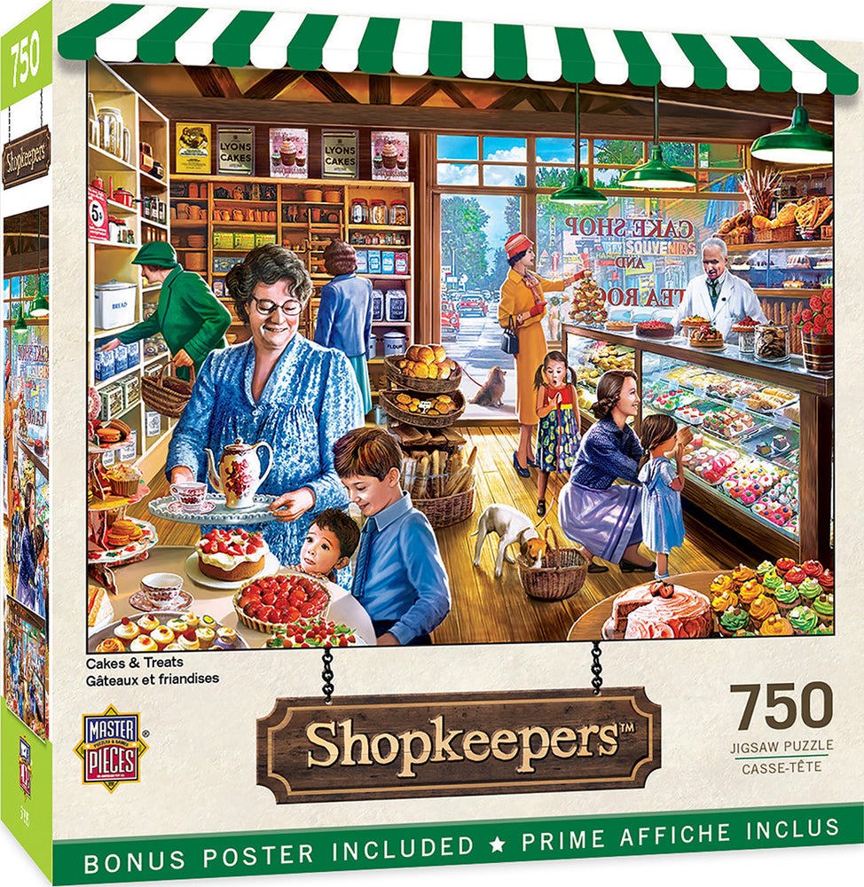 Masterpieces Puzzle Shopkeepers Cakes & Treats Puzzle 750 pieces