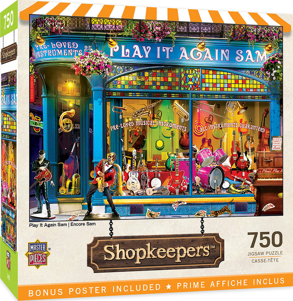 Masterpieces Puzzle Shopkeepers Play It Again Sam Puzzle 750 pieces