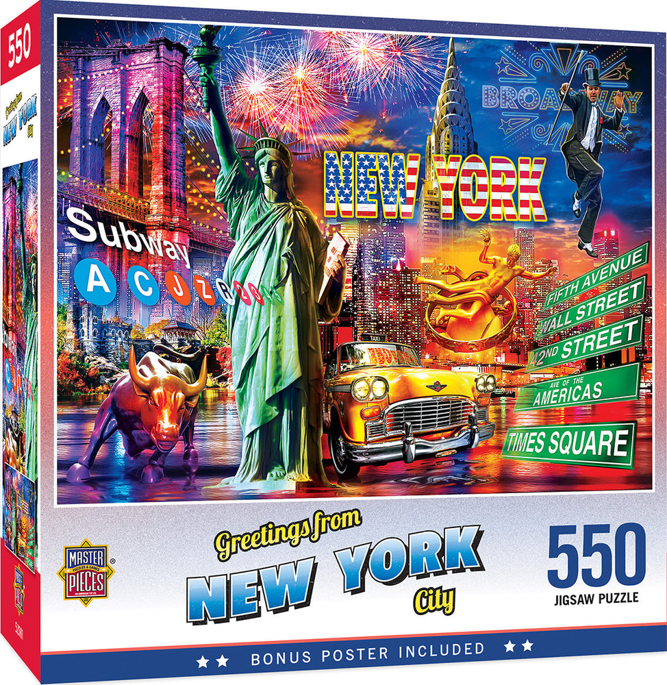 Masterpieces Puzzle Greetings From New York City Puzzle 550 pieces