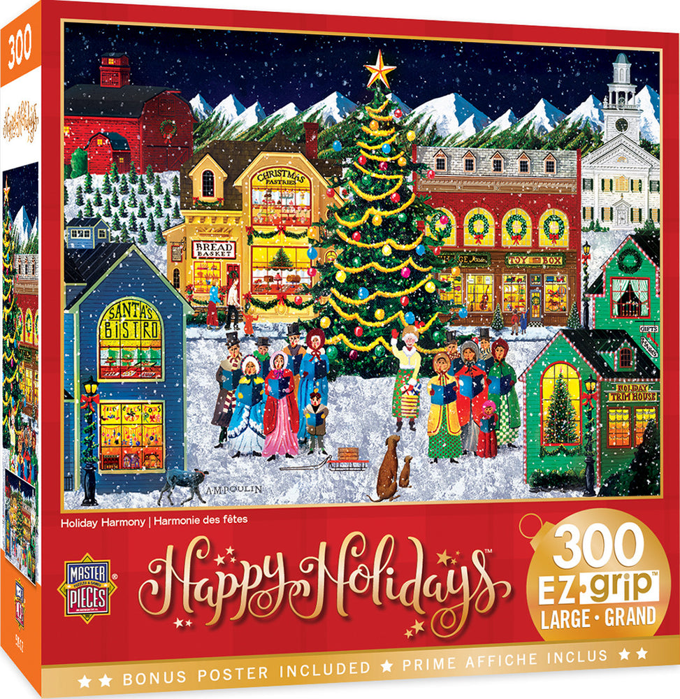 Masterpieces Puzzle EZ Grip Happy Holidays Holiday Harmony Puzzle 300 pieces