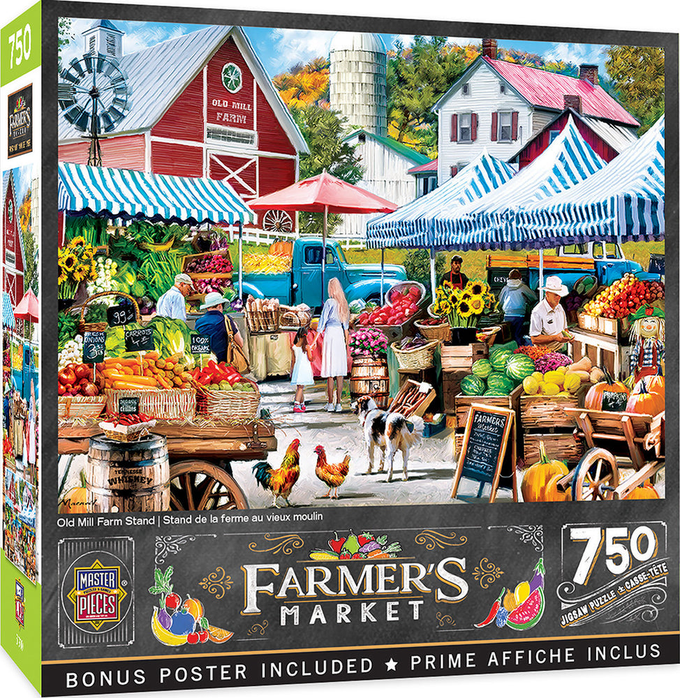 Masterpieces Puzzle Farmers Market Old Mill Farm Stand Puzzle 750 pieces