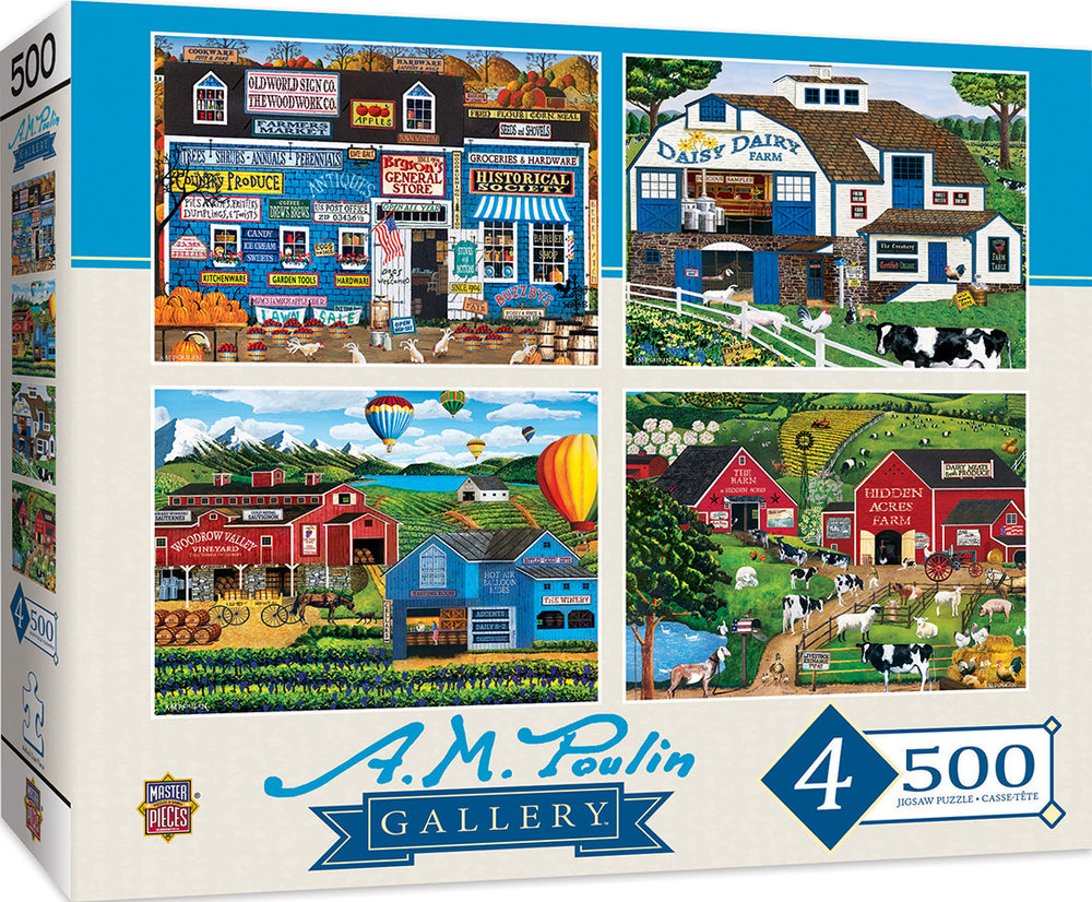 Masterpieces Puzzle 4 Pack AM Poulin Puzzle 500 pieces